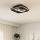 Eglo - Plafón LED 1xLED/16,2W/230V + 1xLED/9,2W 38x38 cm negro/dorado