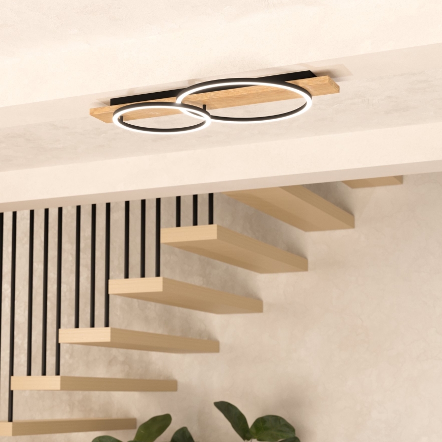 Eglo - Plafón LED 2xLED/12W/230V 3000K beige/negro