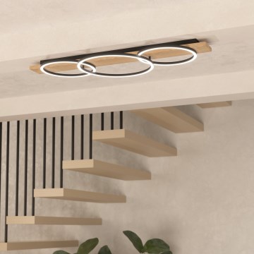Eglo - Plafón LED 3xLED/12W/230V 3000K beige/negro