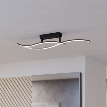 Eglo - Plafón LED LED/12W/230V 4000K negro