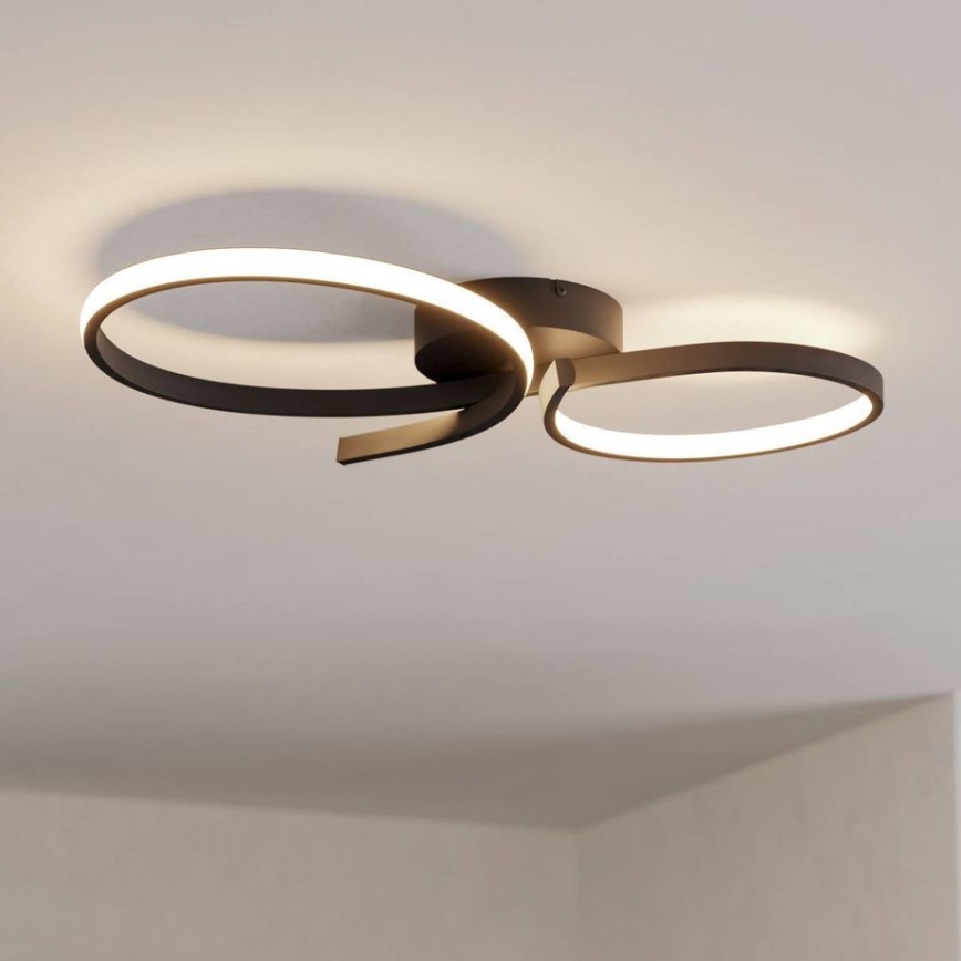 Eglo - Plafón LED LED/21W/230V 3000K negro