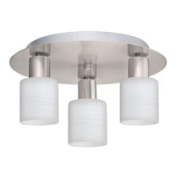 Eglo - Plafón LED MY CHOICE 3xE14/4W/230V cromo mate/blanco