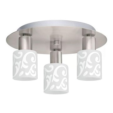 Eglo - Plafón LED MY CHOICE 3xE14/4W/230V cromo mate/blanco