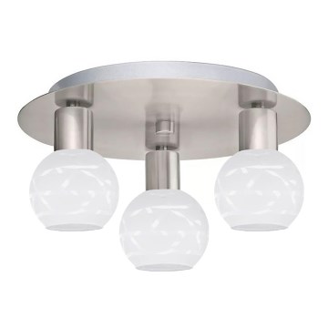 Eglo - Plafón LED MY CHOICE 3xE14/4W/230V cromo mate/blanco