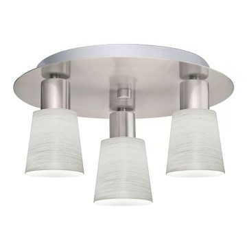 Eglo - Plafón LED MY CHOICE 3xE14/4W/230V cromo mate/color crema