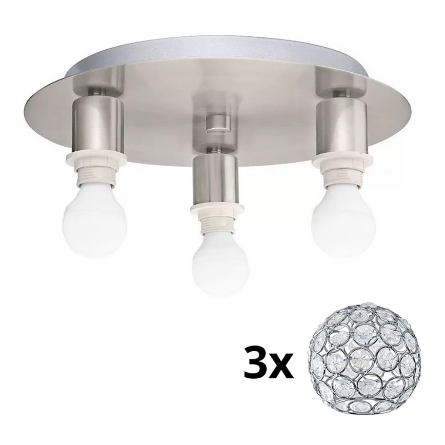 Eglo - Plafón LED MY CHOICE 3xE14/4W/230V cromo mate