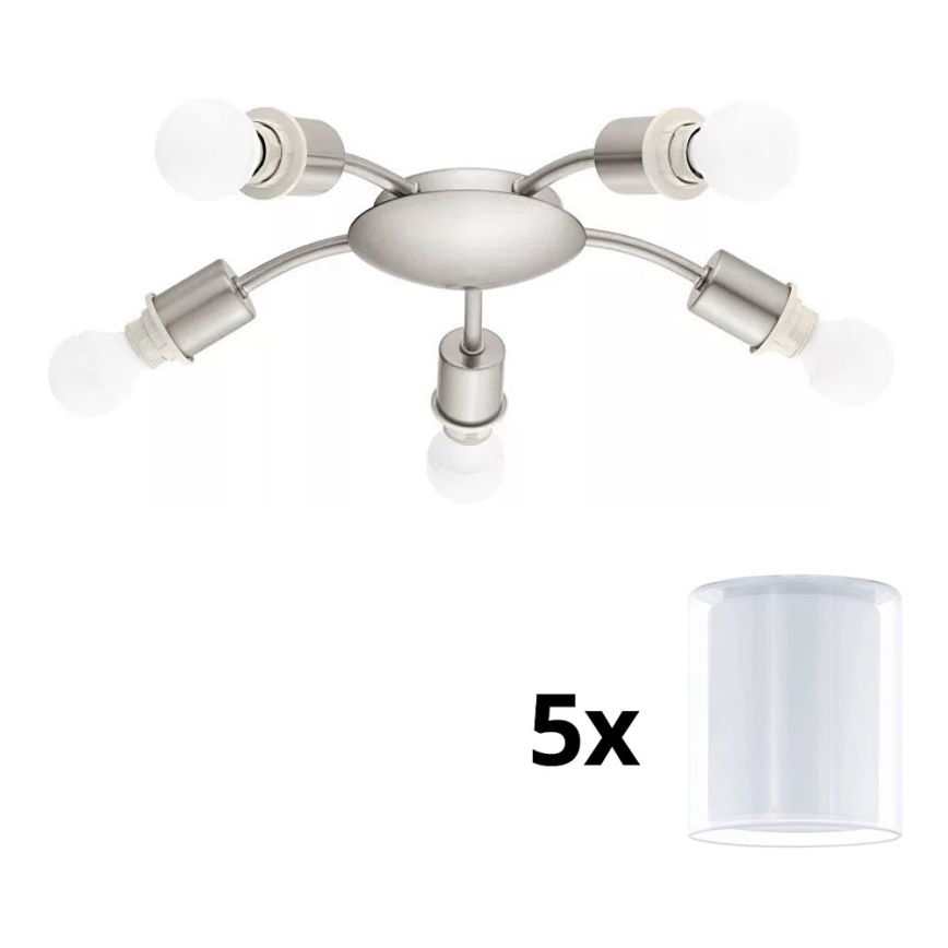 Eglo - Plafón LED MY CHOICE 5xE14/4W/230V  cromo mate/blanco