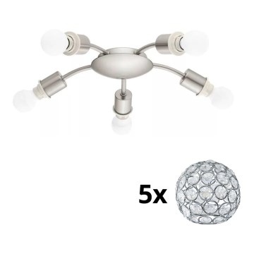Eglo - Plafón LED MY CHOICE 5xE14/4W/230V  cromo mate