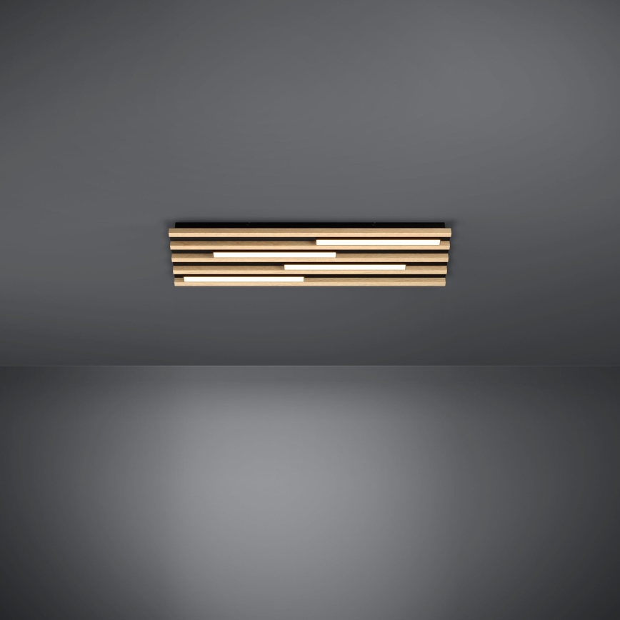 Eglo - Plafón LED regulable 4xLED/9W/230V 3000K 22x78 cm marrón