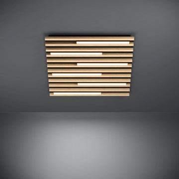 Eglo - Plafón LED regulable 6xLED/8,5W/230V 3000K 57,5x57,5 cm marrón