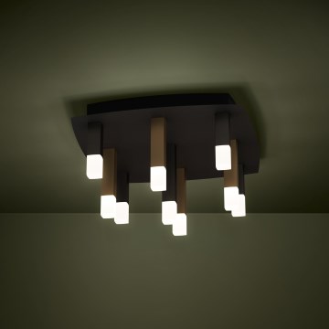 Eglo - Plafón LED regulable 9xLED/3,1W/230V 3000K antracita/dorado