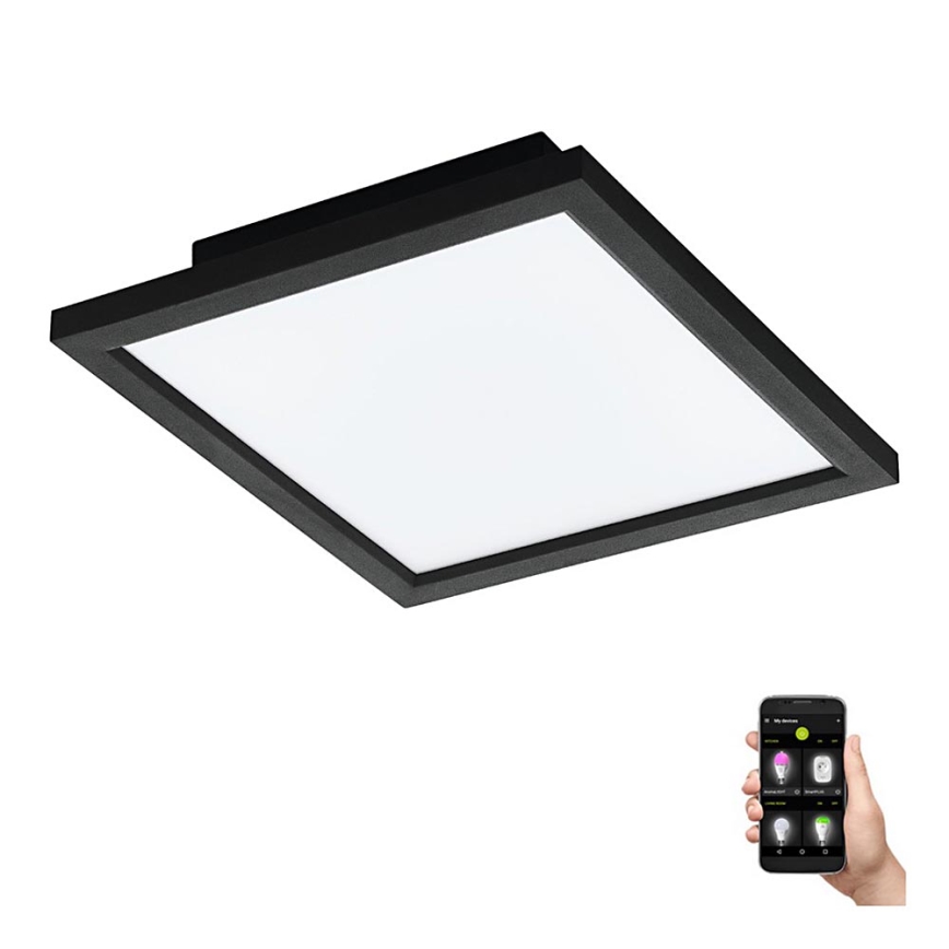 Eglo - Plafón LED regulable LED/15,3W/230V 2700-6500K negro ZigBee