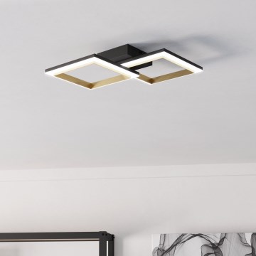 Eglo - Plafón LED regulable LED/18,4W/230V 4000K negro/dorado