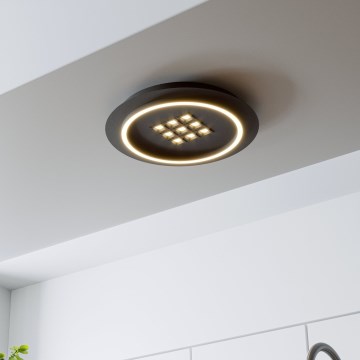 Eglo - Plafón LED regulable LED/21,4W/230V 2700-6500K negro + control remoto