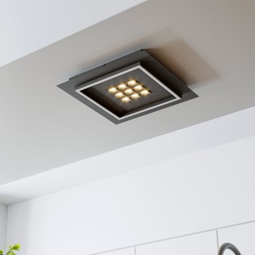 Eglo - Plafón LED regulable LED/21,4W/230V 2700-6500K negro + control remoto