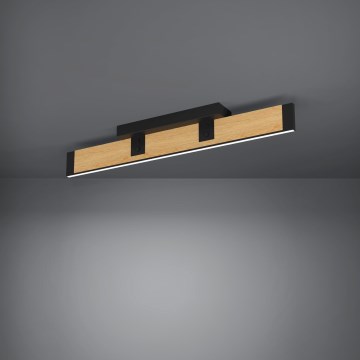 Eglo - Plafón LED regulable LED/27W/230V 3000K negro/marrón