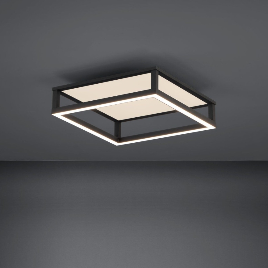 Eglo - Plafón LED regulable LED/29,4W/230V 2700-6500K negro + control remoto