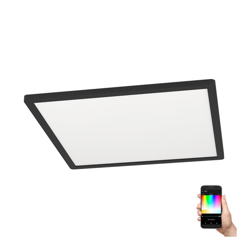 Eglo - Plafón LED RGBW regulable LED/16,5W/230V negro ZigBee