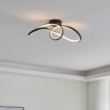 Eglo - Plafón LED RGBW regulable LED/22W/230V 2700-6500K negro