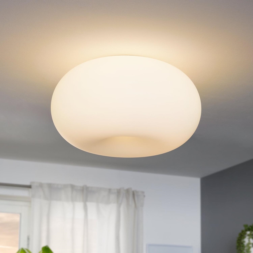 EGLO - Plafón OPTICA 2xE27/60W/230V vidrio opal diá. 35 cm