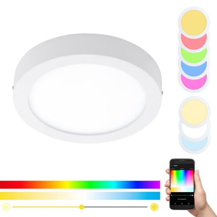 Eglo - Plafón regulable RGBW FUEVA-C LED/21W/230V