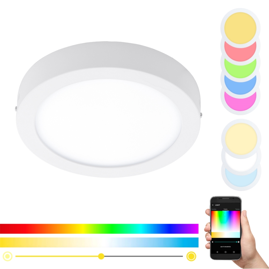 Eglo - Plafón regulable RGBW FUEVA-C LED/21W/230V