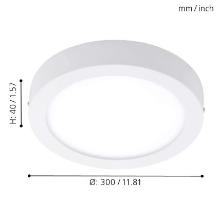 Eglo - Plafón regulable RGBW FUEVA-C LED/21W/230V
