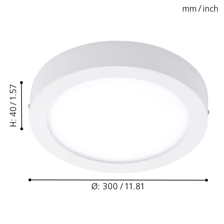 Eglo - Plafón regulable RGBW FUEVA-C LED/21W/230V