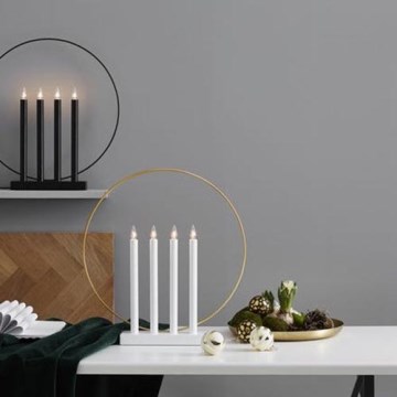 Eglo - Portavelas de Navidad 4xE10/3W/230V blanco