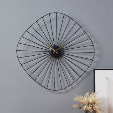 Eglo - Reloj de pared 1xAA 60x60 cm negro