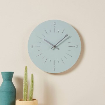 Eglo - Reloj de pared 1xAA diá. 30 cm verde