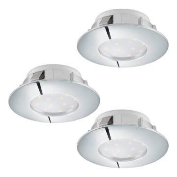 Eglo - SET 3x Iluminación LED empotrada de techo PINEDA 1xLED/4,9W/230V
