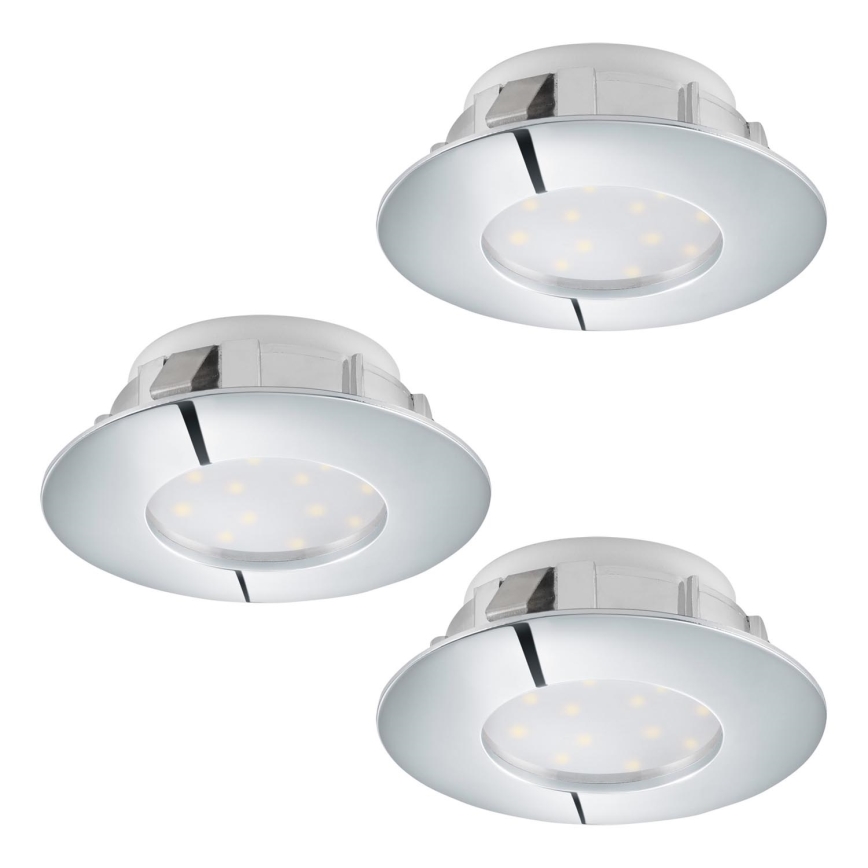 Eglo - SET 3x Iluminación LED empotrada de techo PINEDA 1xLED/4,9W/230V