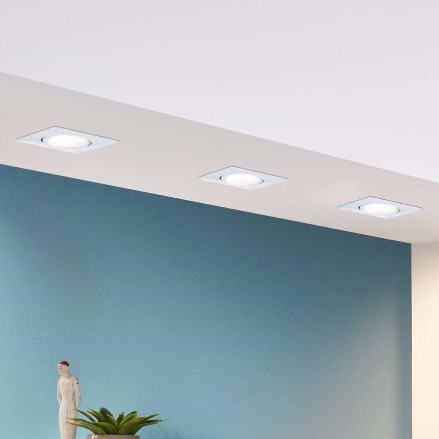 Eglo - SET 3x Iluminación LED empotrada de techo PINEDA 1xLED/4,9W/230V