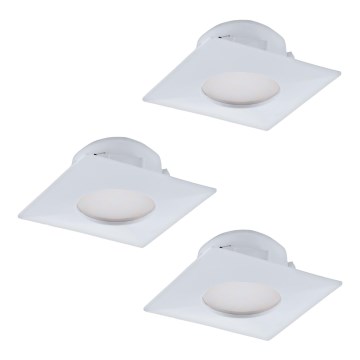 Eglo - SET 3x Iluminación LED empotrada de techo PINEDA 1xLED/6W/230V