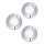 Eglo - SET 3x Lámpara empotrable de baño LED FUEVA 1xLED/2,8W/230V IP44 cromo brillante
