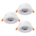 Eglo - SET 3x Lámpara empotrable LED 3xLED/4,8W/230V blanco