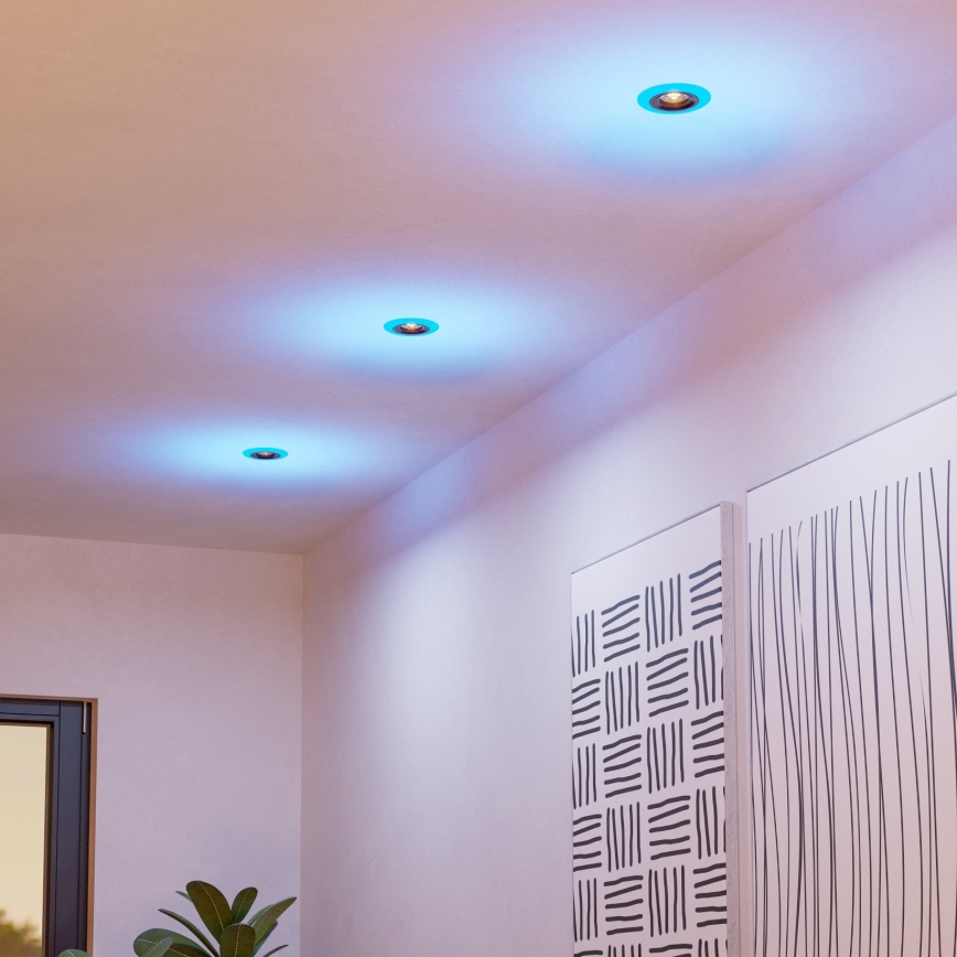 Eglo - SET 3x LED RGBW Lámpara empotrable regulable para el baño 3xLED/3,8W/230V 2700-6500K IP44 + control remoto