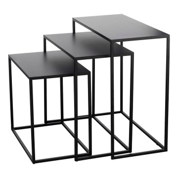 Eglo - SET 3x Mesa auxiliar negro
