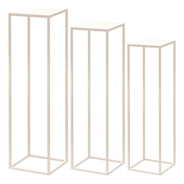 Eglo - SET 3x Soporte para flores color crema