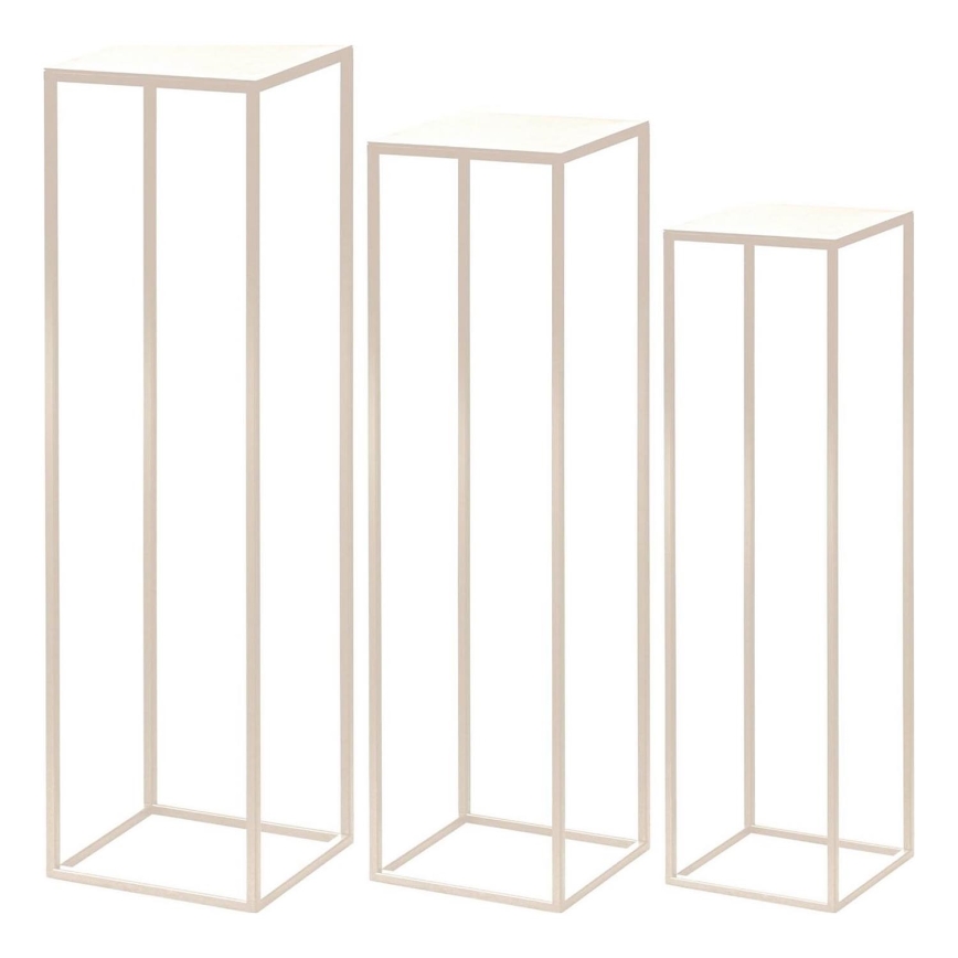 Eglo - SET 3x Soporte para flores color crema