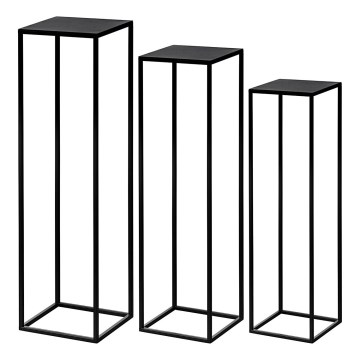 Eglo - SET 3x Soporte para flores negro