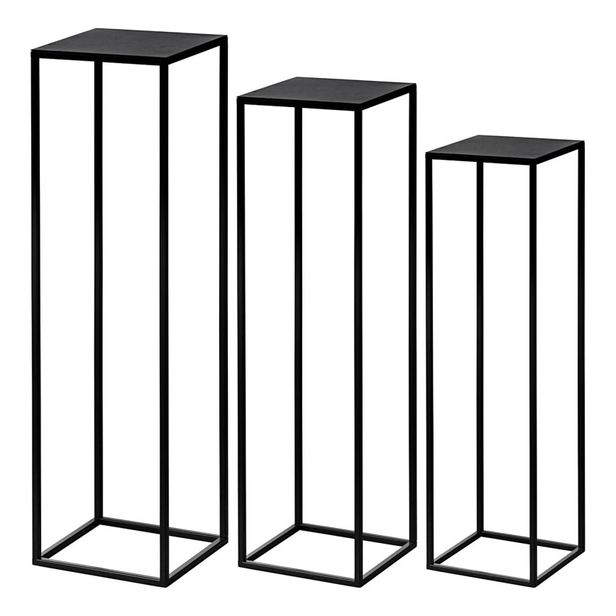 Eglo - SET 3x Soporte para flores negro
