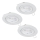 Eglo - SET 3xLED Lámpara empotrable de baño 1xGU10/4W/230V IP44 blanco