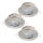 Eglo - SET 3xLED Lámpara empotrable de baño 1xGU10/4W/230V IP44 cromo mate