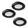 Eglo - SET 3xLED Lámpara empotrable de baño 1xGU10/4W/230V IP44 negro