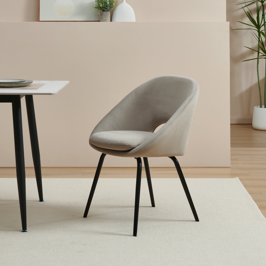 Eglo - Silla de comedor 80x56 cm gris
