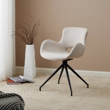 Eglo - Silla de comedor 82x58 cm color crema/negro