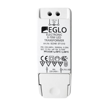 Eglo - Transformador eléctrico 70W/230V/11,5V AC