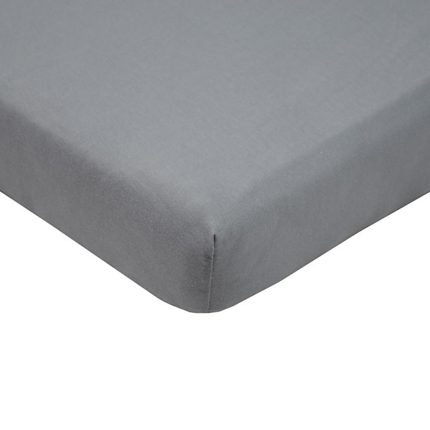 EKO - Sábana impermeable con elástico JERSEY 120x60 cm gris